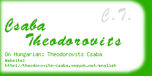 csaba theodorovits business card